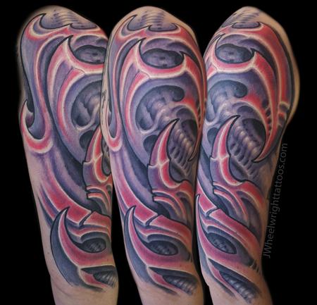 Tattoos - Pink Biomechanical - 132465